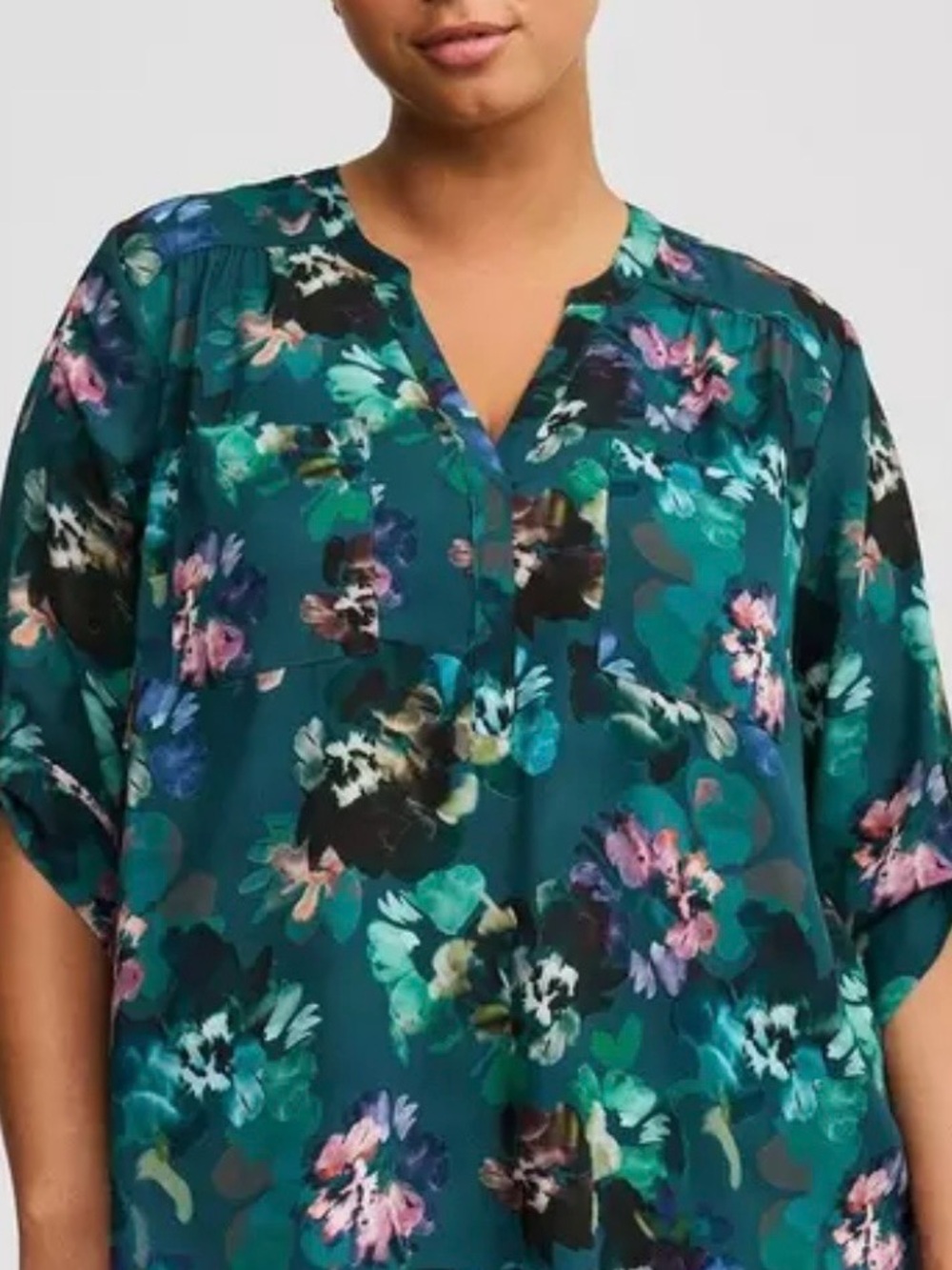 Torrid Harper Georgette 3/4 Sleeve Blouse (3X)